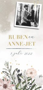 Trouwkaart Ruben en Anne-Jet